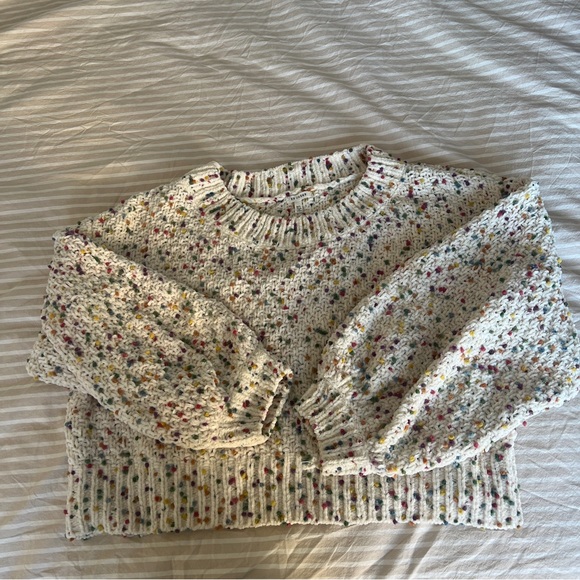 Sweaters - CREAM SWEATER with colorful dots